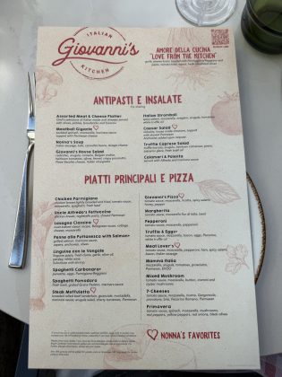 Wonder | Giovanni's | Lunch Menu