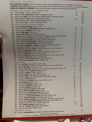 Enchantment | Chops Grille | Dinner Wine + Cocktail Menu